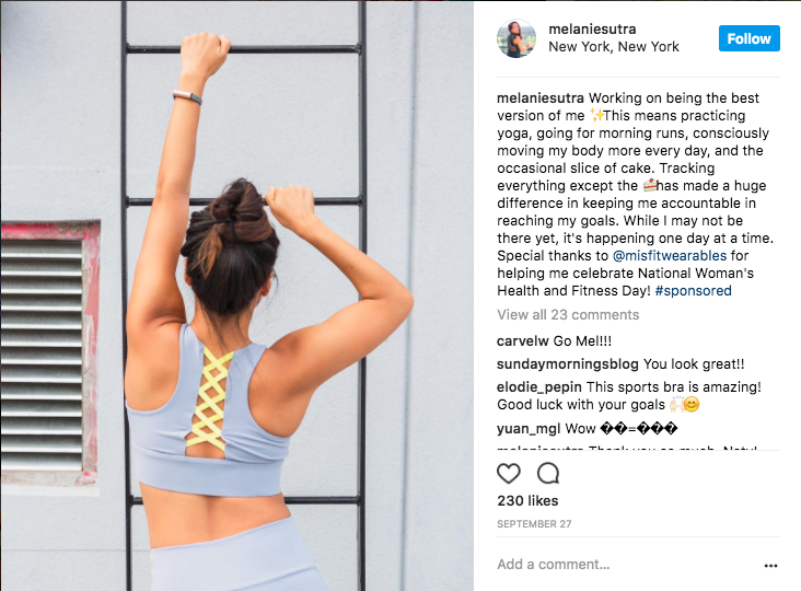 Brand Partnership, Influencer Marketing, Melanie Sutra, Misfit Wearables, Collaborations